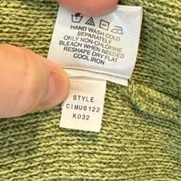 Sigrid Olsen | Women's Green Fleck Long Sleeves Open Cardigan Size Small - Picture 6 of 8